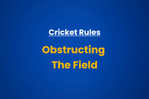 Obstructing The Field in Cricket explained